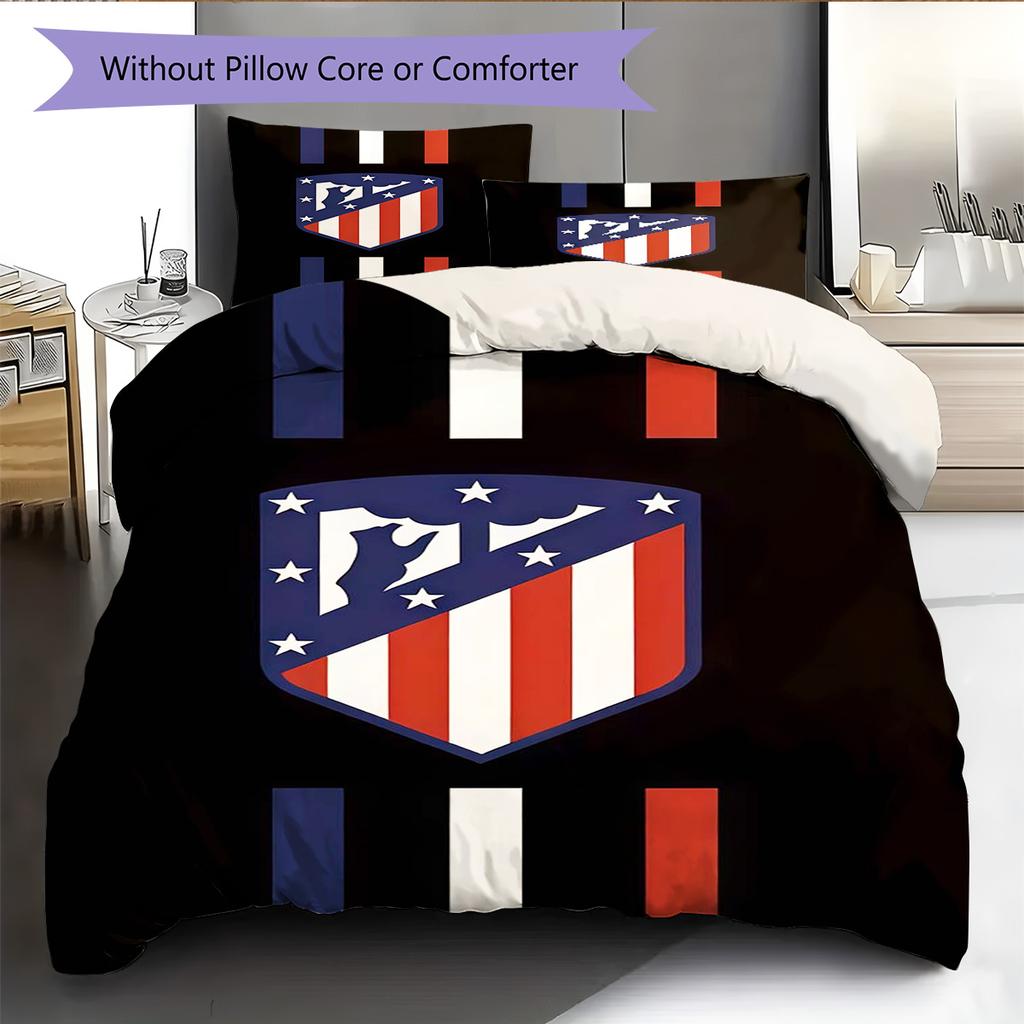 Ensemble couette et taies d'oreiller Atleti Décoration de maison Cadeau d'anniversaire (1 housse de couette + 2 taies d'oreiller, sans garniture.)