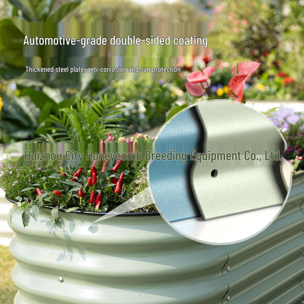 Verzinkte Metallpflanzkasten: Außenbeet-Teiler für Gemüse, Blumen und Bäume