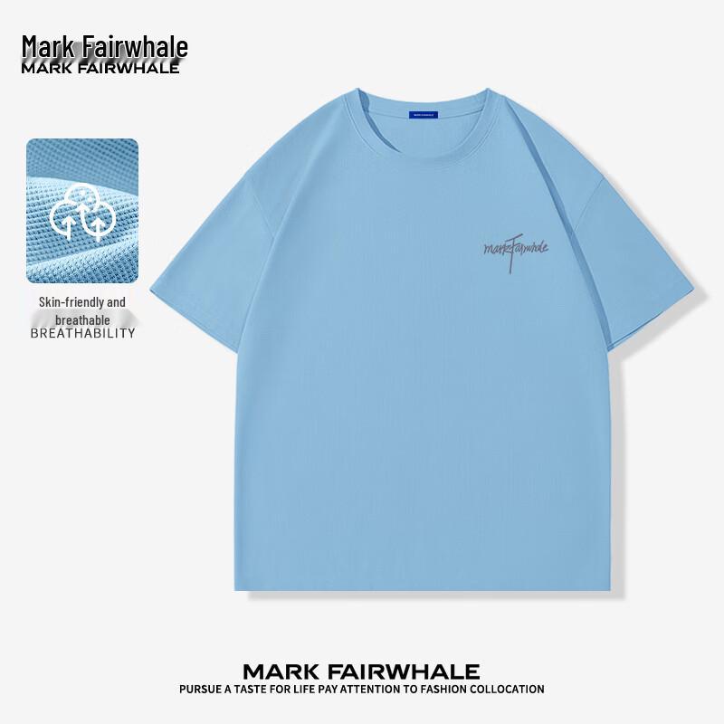 Mark Fairwhale Men s Waffle Knit Breathable Round Neck T-Shirt M