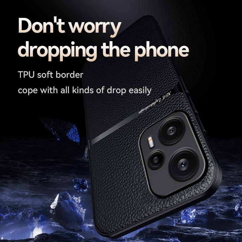 For Xiaomi Poco F5 5G Case Luxury Leather Magnetic Car Holder Phone Case For Poko Poxo F5 F 5 5F PocoF5 TPU Bumper Back Cover