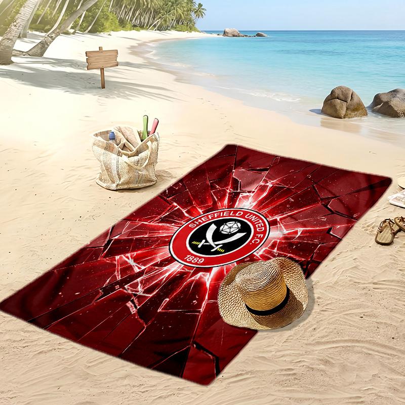 Sheffield United Football Print Beach Towel, Large Soft Quick Dry Towel for Beach Camping Swimming