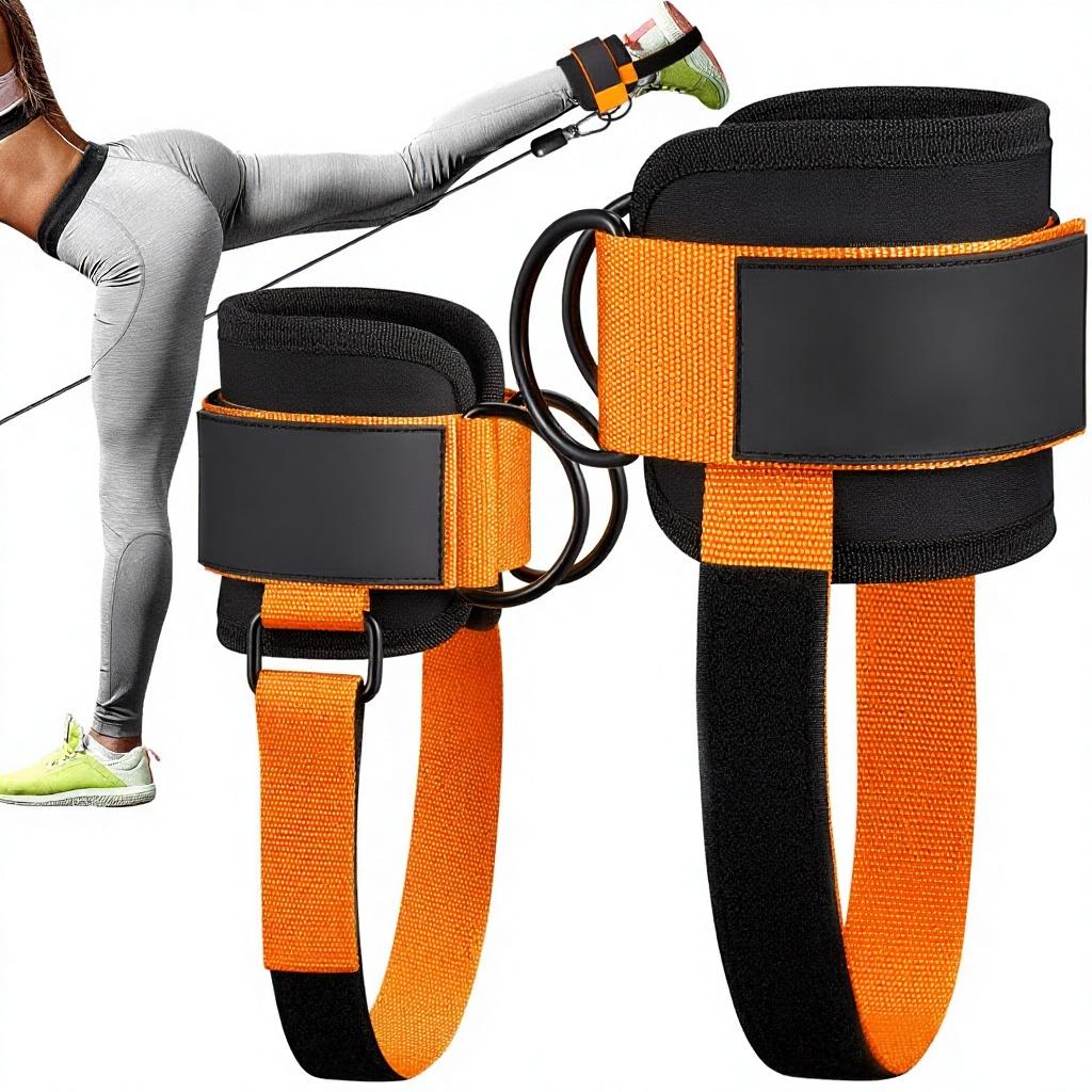 Longmen Frame Leg Training Hip Strength Fitness Training Foot Rings Leg Buckles Ankle Straps Tension Rope Accessories Foot Rings оранжевый