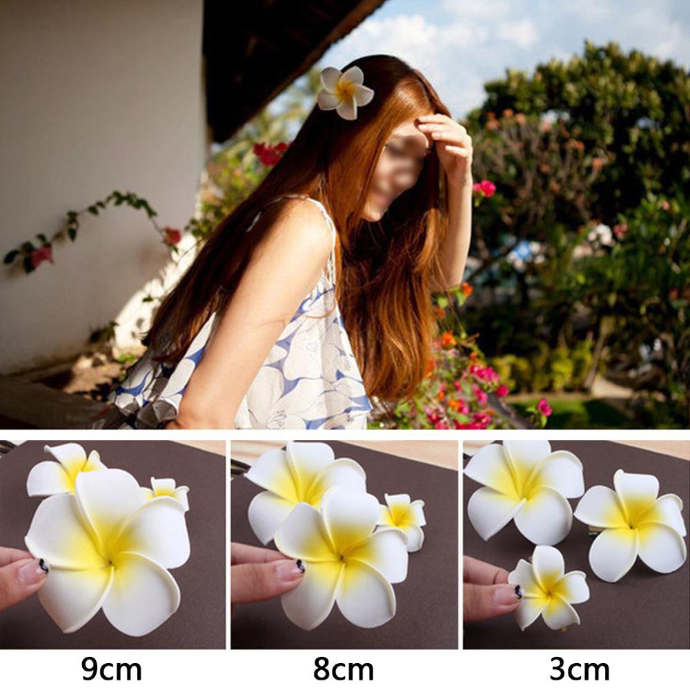 Fiori di Plumeria Plastica Bohemien Frangipani Fermaglio per Capelli Fermagli da Sposa Accessori da Spiaggia Regalo per Ragazze