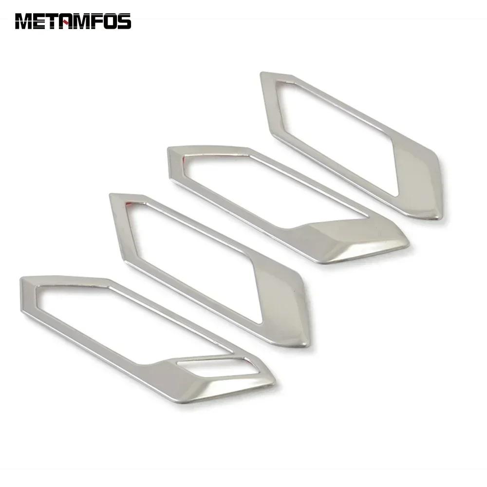 Car Accessories For Volkswagen VW T-Roc TROC 2018- 2024 Interior Carbon Fiber Door Handle Bowl Cover Trim Frame Sticker