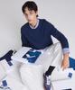 Dibeullu Tailored Crew Neck Long Sleeve Navy