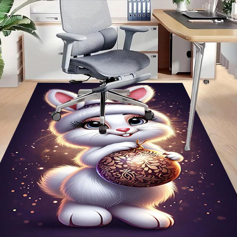 1PC rabbit ornament Extra Large Non Slip Floor carpet, Office, family, bedroom, Studio Large Area Rug Indoor Rugs, Vibrant Colors
