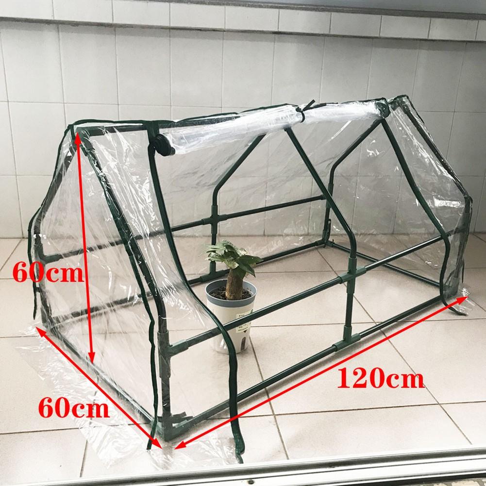 Cubierta Transparente para Invernadero de Plantas de Jardín Diseño Puntiagudo 180x90cm 120x60cm