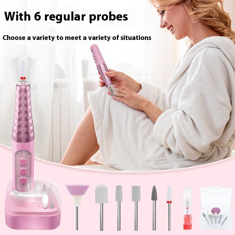 6-Speed Portable Nail Drill 18000RPM - Professional Manicure Grinder for Polish & Acrylic Removal