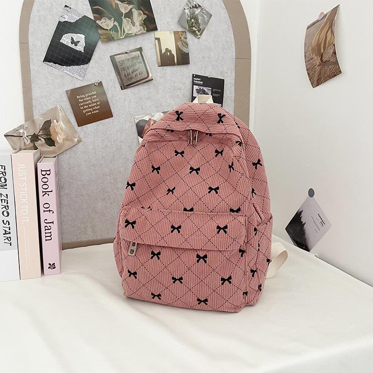 Schoolbag Large Capacity Fresh Sweet Backpack Fashion Bow College Style School Bag Korean Version Lightweight Outdoor Backpack
