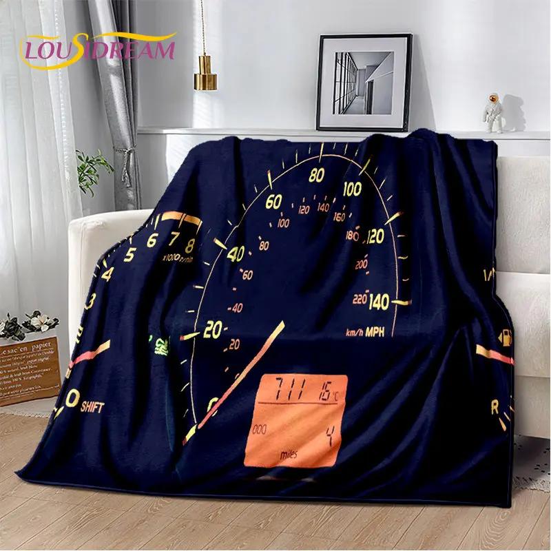 3D Racing Car Dashboard Soft Plush Quilt Blanket,Flannel Blanket Throw Blanket for Living Room Bedroom Bed Sofa Picnic Cover