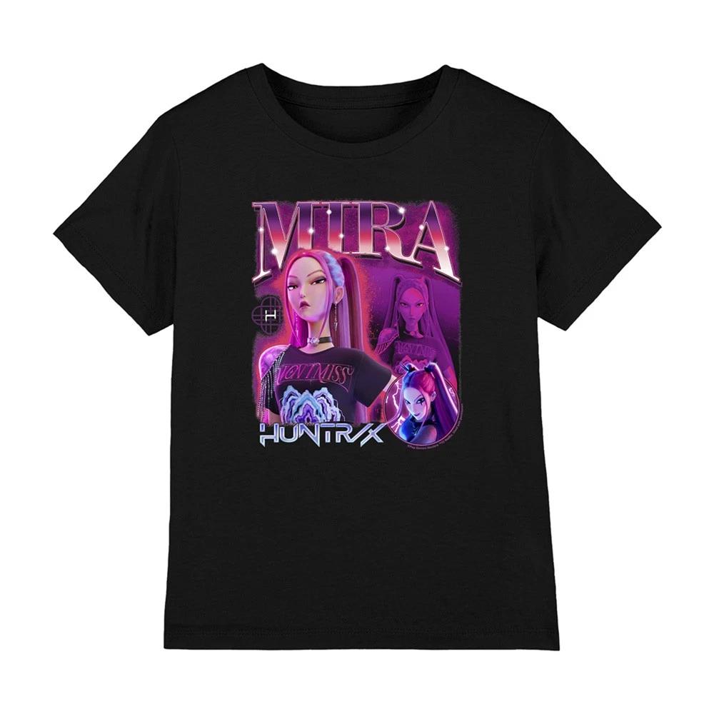 

K-Pop Demon Hunters - Huntrix Huntr/X Mira Bootleg Kids T Shirt, Black 130
