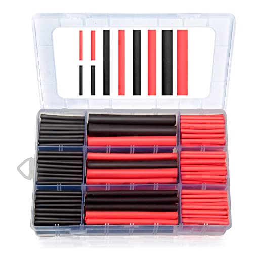 

3:1 Shrinkable Heat Shrink Tube 270pcs Wire Shrinking Wrap Tubing Waterproof Wire Connect Cover Protection with 300W Hot Air Gun