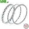  Tone Braided Texture Twisted Fashionable Eternity Band Stackable Rings Fine JewelryFashion Jewelry