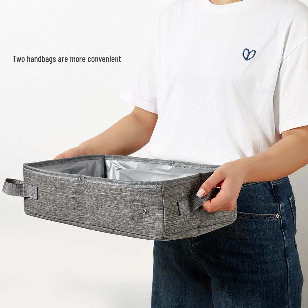 Portable Extra-Large Foldable Cat Litter Box for Travel