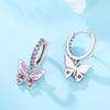 S925 Silver Exquisite Butterfly Hoop Earrings With Sparkling Zircon Dragonfly Design Elegant And Versatile Accessory