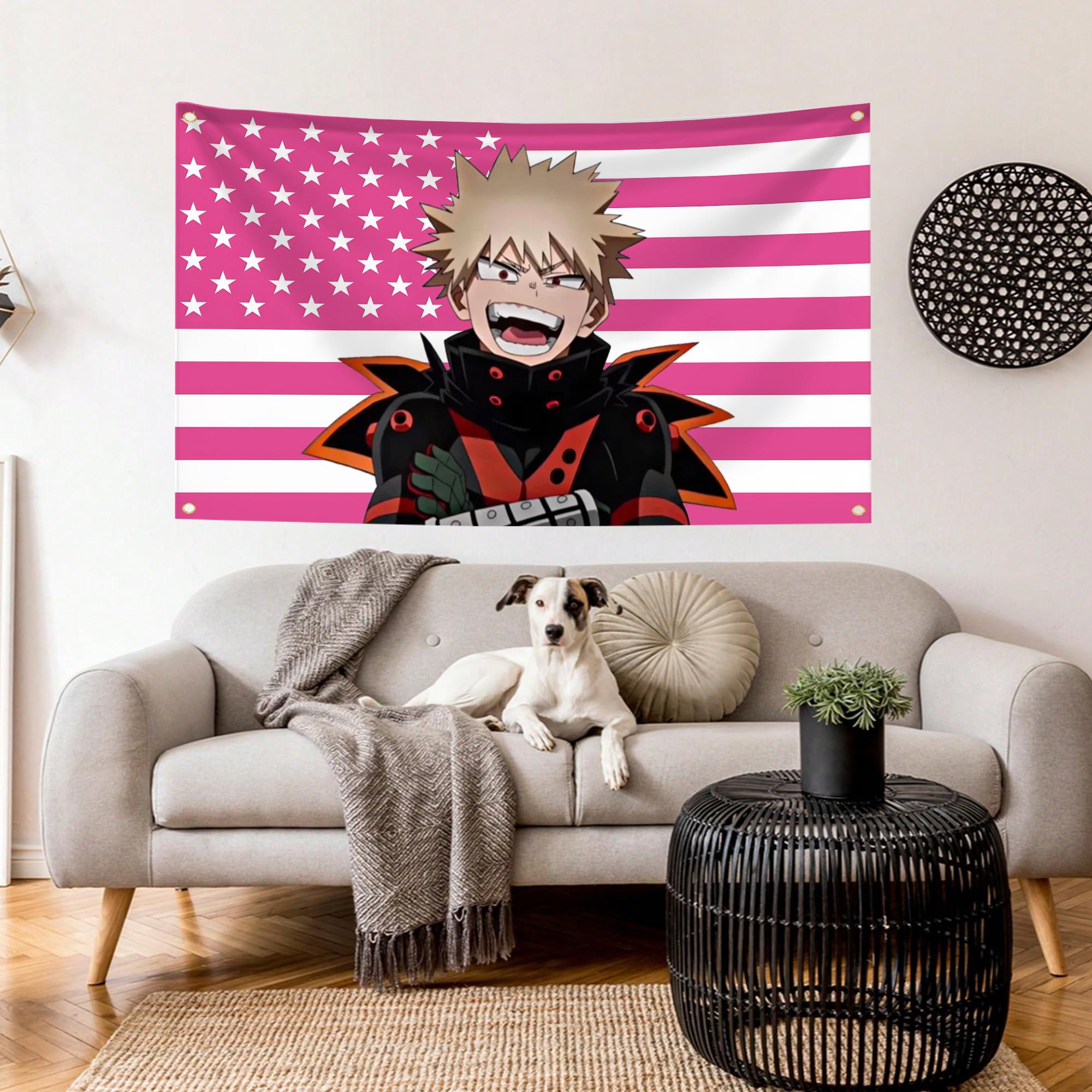 

Home Decor Items Bakugo Katsuki Funny Flags Tapestry Wall Flag in Personal Design Bedrooms Room Y2k the Outdoor Decors Tapestry 60x40in
