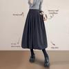 Woolen High-Waist Tulip Skirt for Women - A-line Autumn/Winter Slim Fit