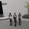 Sculpture d'Art Minimaliste 3 Pièces/Ensemble Figurines Humaines Abstraites Sculpture Moderne Imprimée en 3D