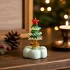 Solid Glass Glass Christmas Tree Figurine Rotating Base Christmas Tree Statue  Home Decor
