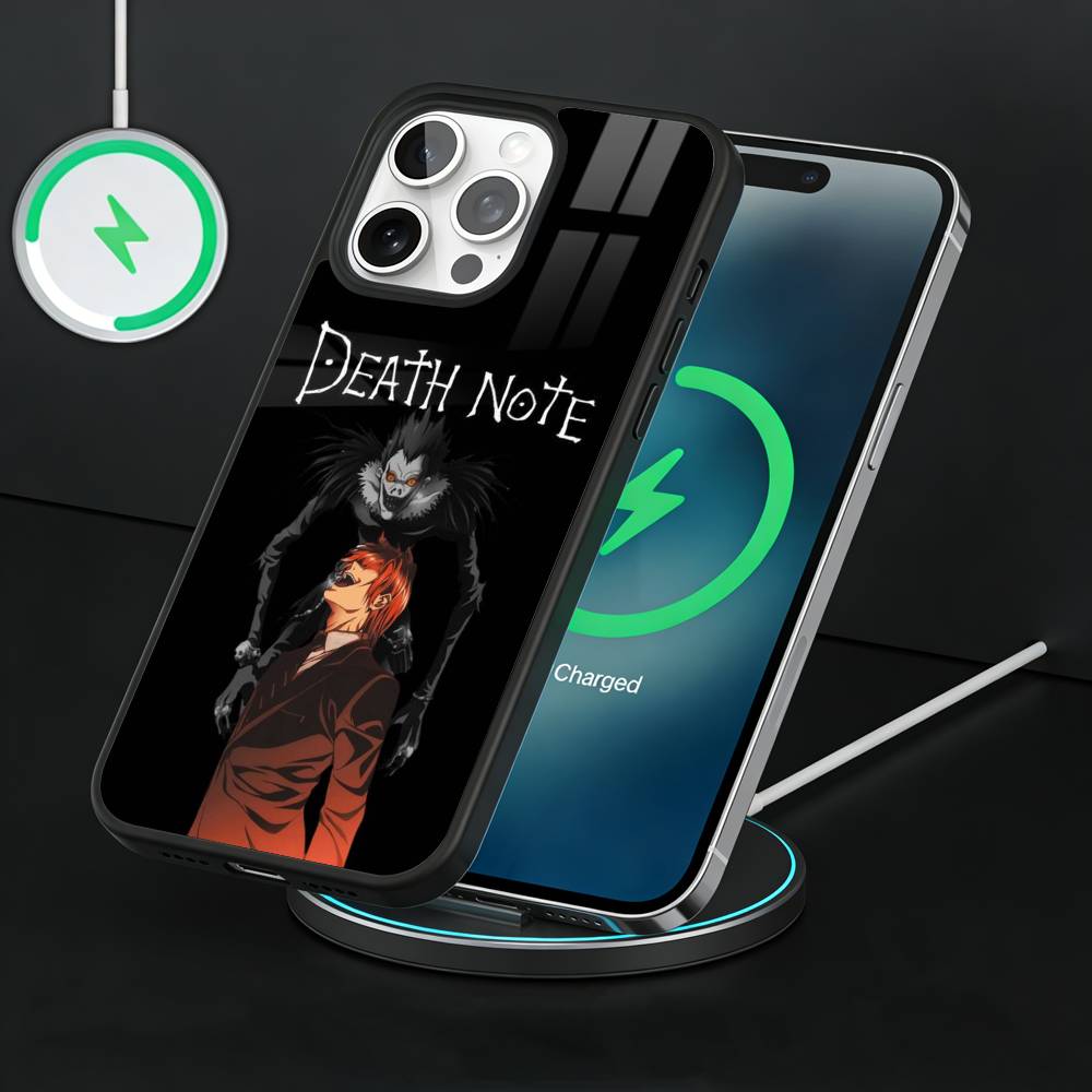 Anime D-Death Note Phone Case For iPhone17,16,15,14,13 Plus,Pro Max Magnetic For Magsafe Wireless Charging iPhone12PRO