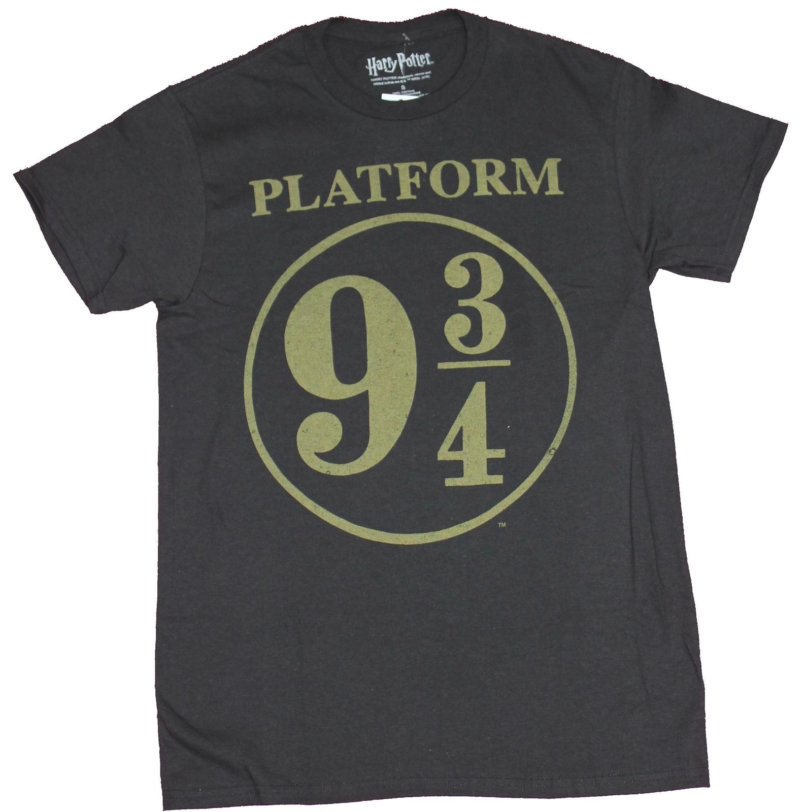Harry Potter Mens T-Shirt - Gold Circled Platform 9 1/2 S