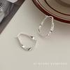 925 Silver Torque Line Hoop Earrings For Women Hypoallergenic Jewelry Geometric Earrings Fashion Accessories
