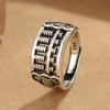 Retro National Wind Craftsmanship Abacus Ring Men 'S Copper Coin Creative Handyle 