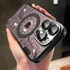 Plating Magnetic Wireless Charge For MagSafe Case For iPhone 14 15 13 12 11 Pro Max Plus Luxury Phone Lens Protector Back Cover