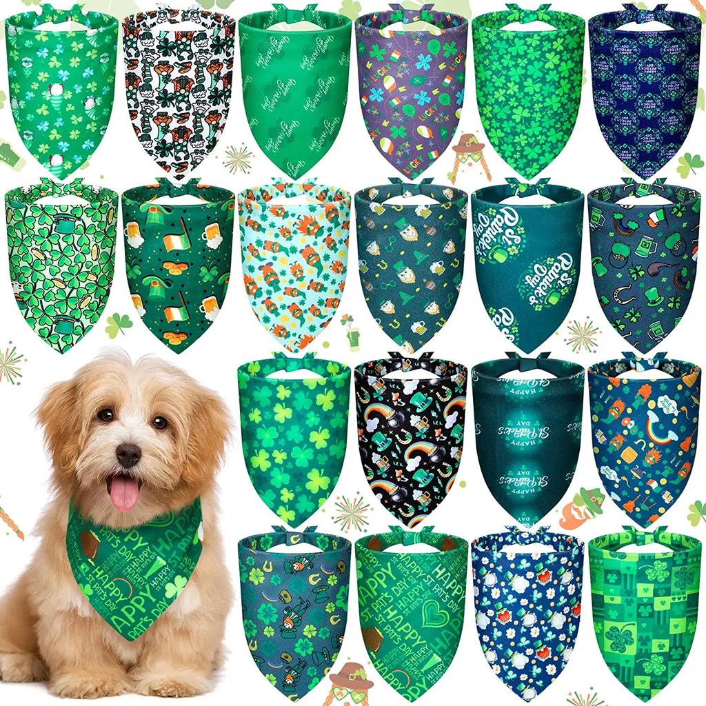 20 Pcs Pet Bandanas Triangle Scarfs for Dogs Christmas Thanksgiving Halloween Holiday Accessories for Cats And Dogs
