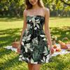 Womens Summer Dresses Strapless Floral Print Beach Dresses for Women Casual Vacation Dresses for Women 2026 Elegant Dresses for Women