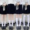 White Black Compression Slim Leg Socks Thin Summer Over Knee Long Thigh High JK Style for Women
