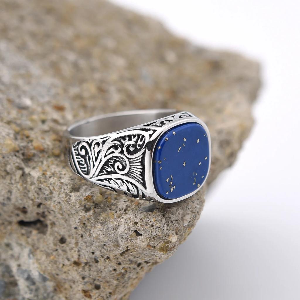 Hochwertige Herrenringe aus 316L Edelstahl im Mehrfarben-Zirkon-Stil