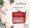 Darling Souvenir Red Birthday Invitation Card Printable Elegant Fill or Write In Blank Party Invites 28 Pcs 5 X 7