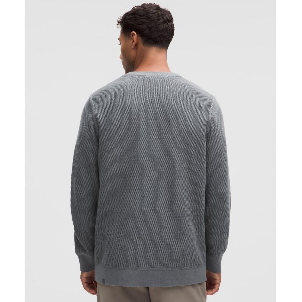 Lululemon Textured Knit Crewneck Sweater Solar Grey