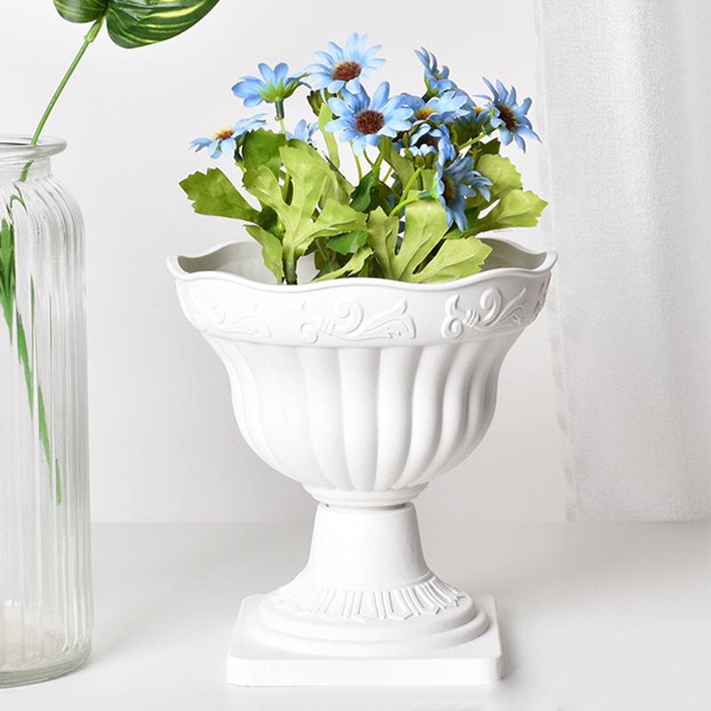 Plastikvase Dekorative Blumenvase Haushalt Garten Blumentopf Zimmer Ästhetische Dekoration Tischzubehör Haushaltsdekoration