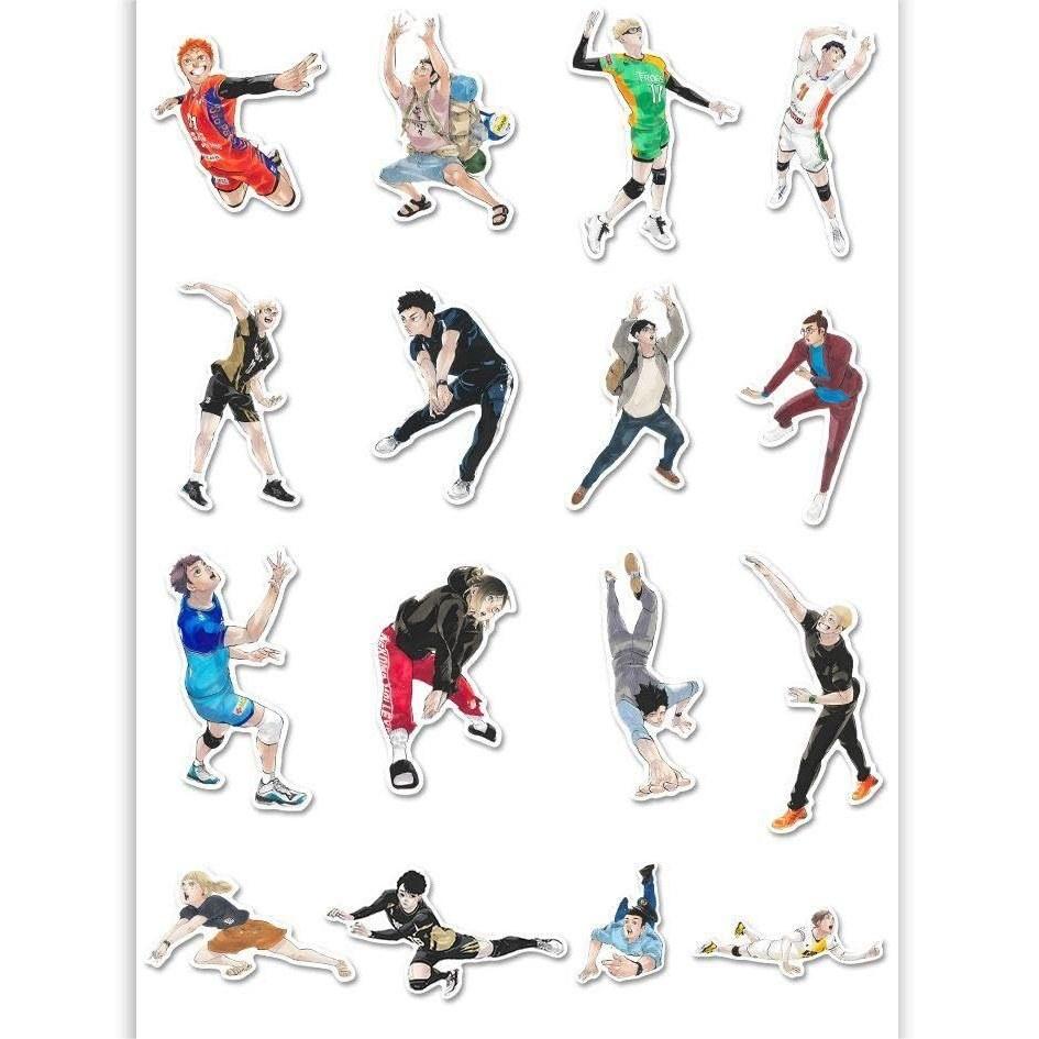 Haikyuu Sticker 120 pieces Notebook Poster Kozume Kenma Hinata Oikawa Tooru Kageyama Atsumu Nekoma Karasuno After Graduation Chibi Character Computer