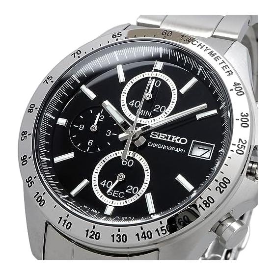 SEIKO 1/5 Second Chronograph Quartz Watch Men's SBTR005 Black [Domestic Genuine Product]
