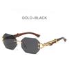 Metal Frameless Unisex Sunglasses Women Punk Eyewear Outdoor Sports Cycling Driving Shades Anti UV400 Protection