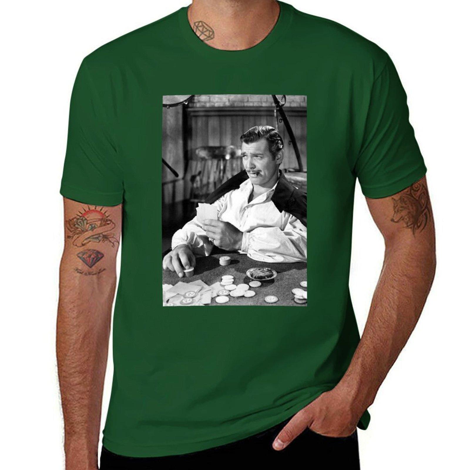

Clark Gable Tshirt animal prinfor boys funnys mens t shirt 4XL