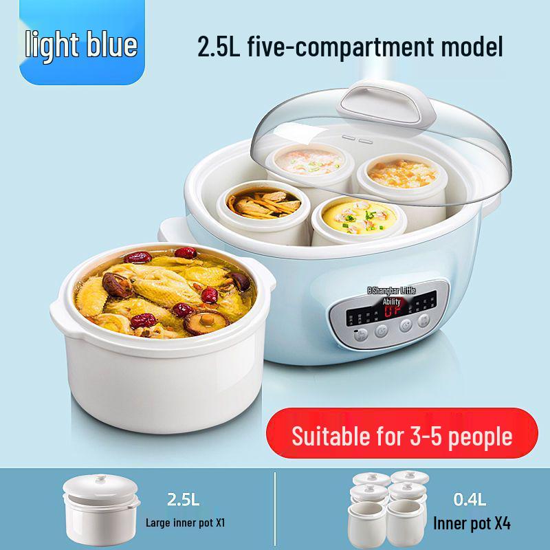 Little Bear 2.5L Electric Stew Pot - Automatic Ceramic Clay Cooker