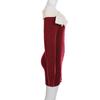 Ein schulterfreies Color-Block Bodycon Strickkleid mit Schleife, formender Taille und Vintage-Feeling