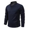 Autumn Winter Men Vintage Fleece Sweaters Men Polo Collar Pullover Men Casual Thick Sweater Men Knitwear Korean Bottomed Shirt