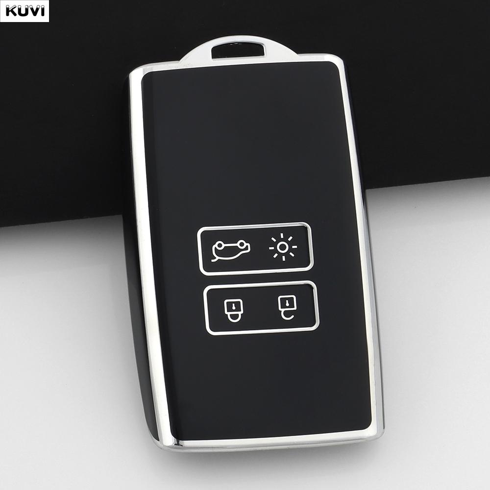 Soft TPU Shell Fob Holder Car Key Case Cover For Renault Espace 5 Kadjar Koleos Captur Megane 4 Talisman Arkana Dacia Sandero