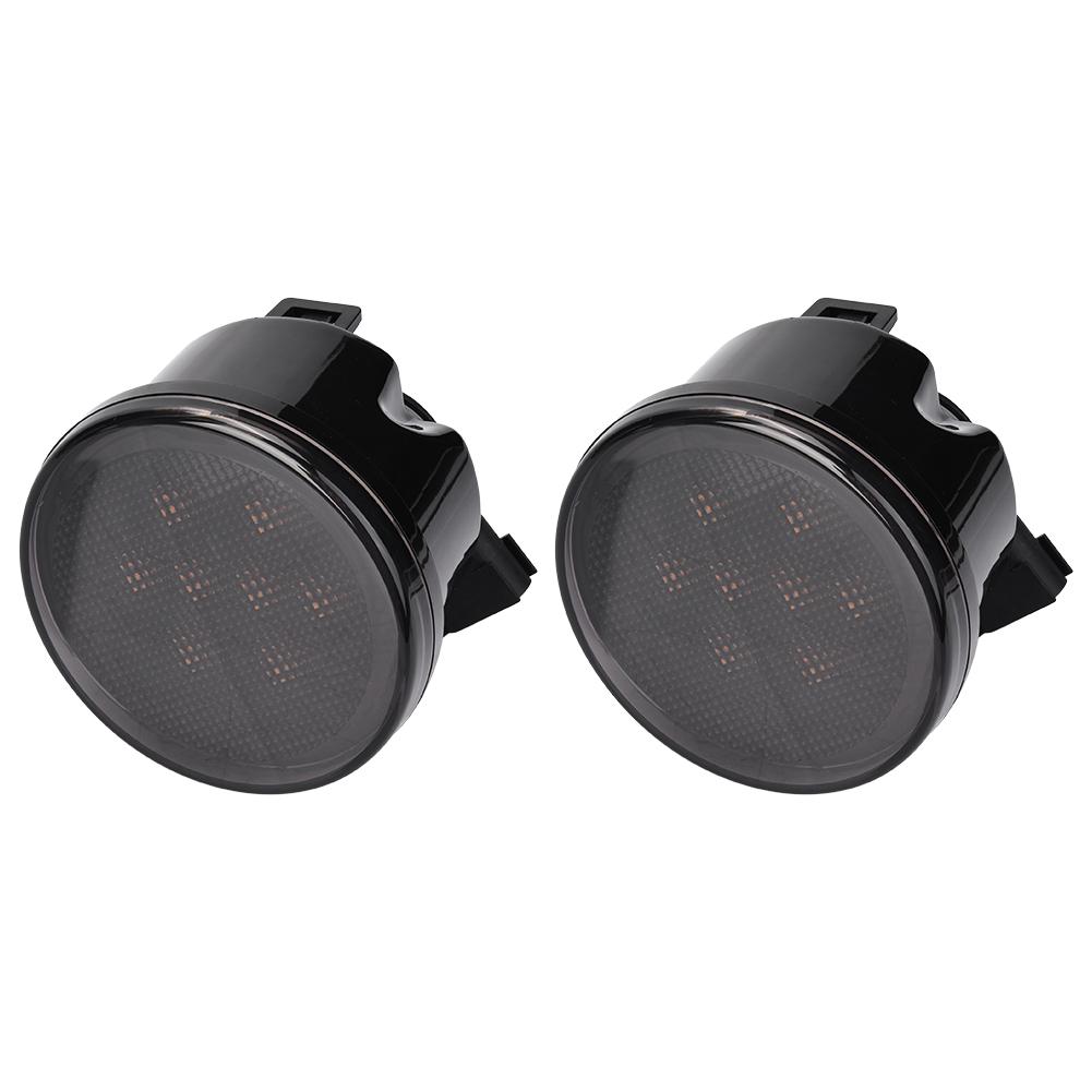 Pair of LED Fender Turn Signal Side Marker Light Fit for Jeep Wrangler JK JKU 2007 2018