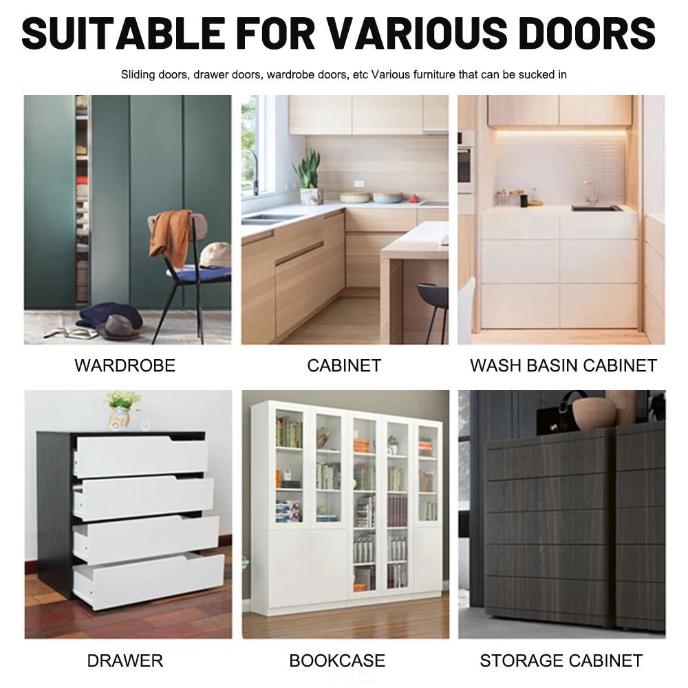 Magnetic Cabinet Door Catches Strong Self Adhesive Invisible Magnets Closet Furniture Cupboard Drawer Door Hidden Closer Stop