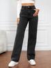 High Waist Women's Light Wash Wide Leg Jeans - Plus Size Casual Fit