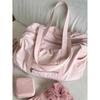 Pink casual large-capacity bag for women, new fashion commuter simple niche design travel gym bag