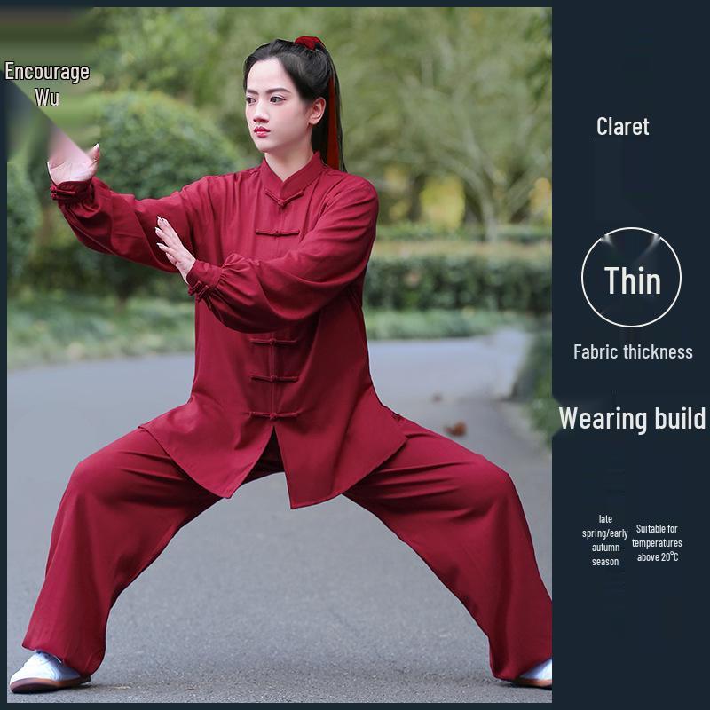 Liwu 2024 Cotton Linen Tai Chi Suit: Unisex Chinese-Style Martial Arts Wear for Spring/Autumn