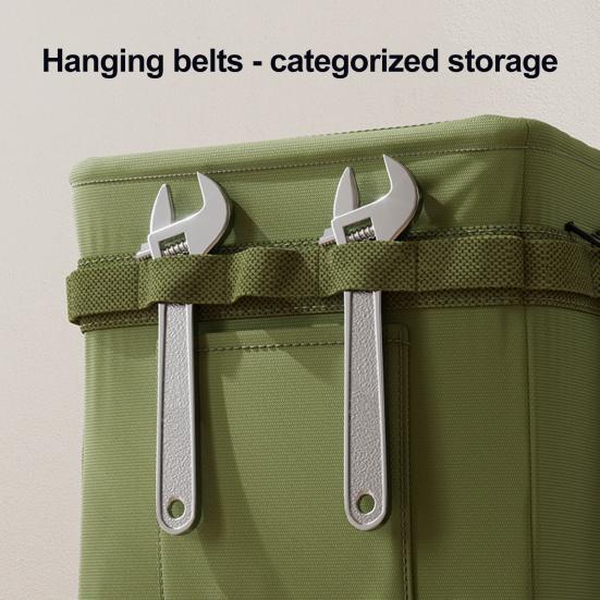 Borsa Organizzatrice Pieghevole per Attrezzi Borsa per Stoccaggio Attrezzi in Tessuto Oxford Multitasche Borsa Portatile per Attrezzi con Maniglie per Attrezzi da Elettricista Bagagliaio dell'Auto Campeggio