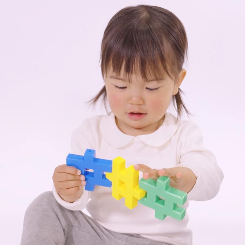 Gakken New Blocks Starter Bag (Ages 1.5 and up) 12 types of blocks, 42 pieces 83716